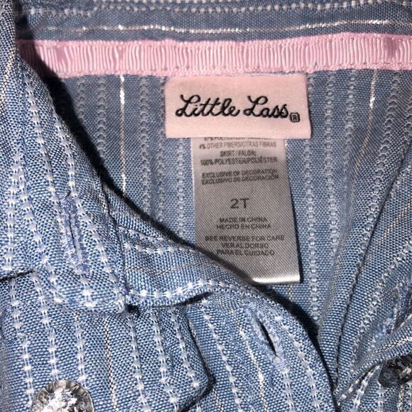 Little Lass Denim Ballerina 🩰 Dress. Sparkly! 18 months to 2T - Picture 5 of 5